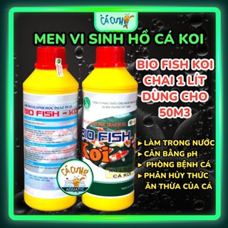  Men Vi Sinh Bio Fish Koi 1000ml - Làm Trong nước lọc nước cho bể cá hồ cá Koi  Hàng Chính Hãng  