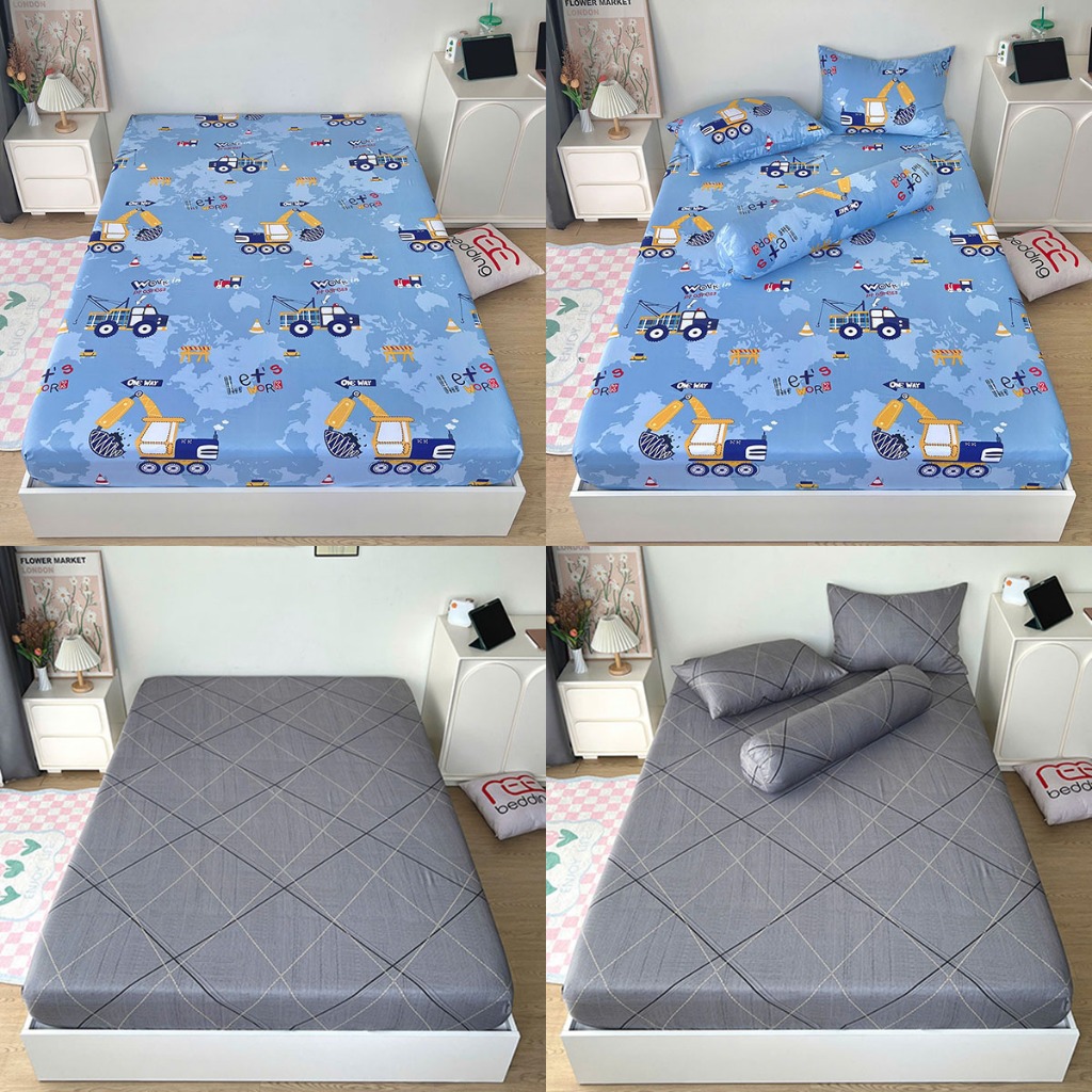 Ga giường và vỏ gối TENCEL Microfiber REE Bedding họa tiết đủ size trải drap ra nệm