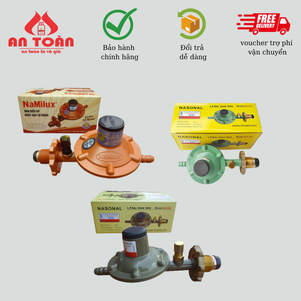 Van tự động ngắt gas JAPAN NaMilux NA-336S-VN, Nasonal 555, 666