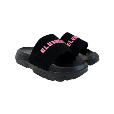 Dép  Elements Silde Chunky chữ thêu nam nữ  - Dép quai ngang  Elements nam nữ chữ thêu đế cao