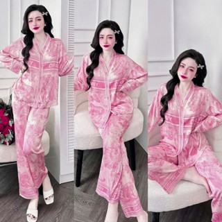  Set Pijama Bigsize AMANTA Set Bộ Pijama Bigsize lụa Latin cao cấp mềm mại xinh xắn AMTP11 