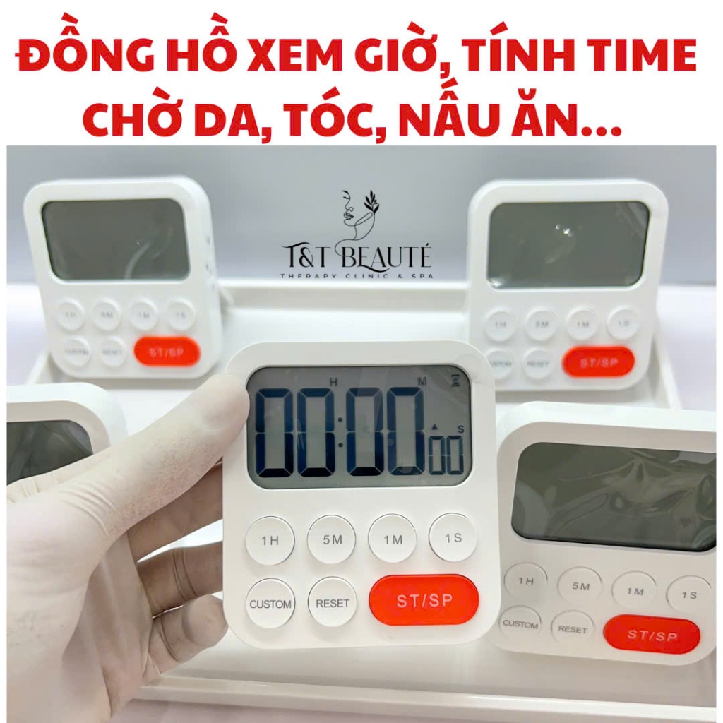 Đồng hồ xem giờ có thể điều chỉnh đồng hồ đếm ngược và hẹn giờ tiện dụng cho Spa Salon tóc nấu ăn