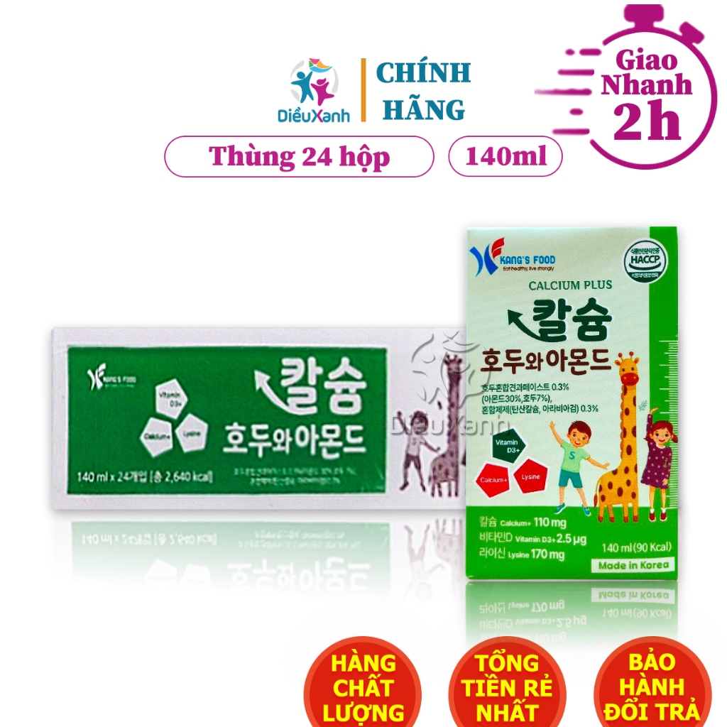 Sữa Hạt Kang's Food Calcium Plus 140ml - Sữa Hạt Hàn Quốc Bổ Sung Canxi