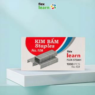  Hộp 1000 Kim bấm Staples số 10 Flex Learn FLEX-STS001 No.10# - Kim bấm giấy bằng thép cao cấp không gỉ độ cứng cao 