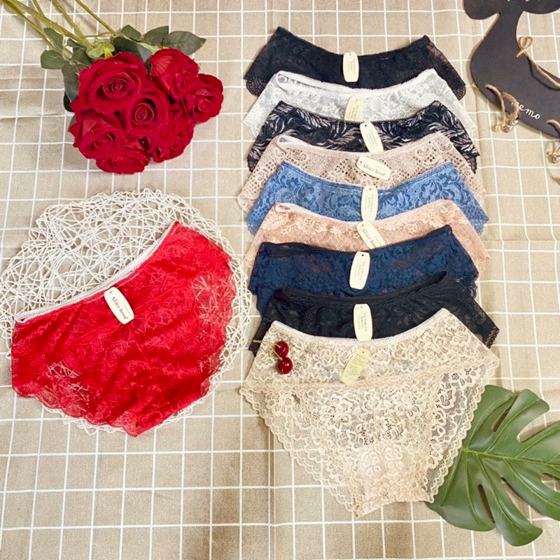 Set 20 Quần Lót Nữ Ren Mềm Xuyên Thấu Sexy Không Lộ Viền, Quyến Rũ - Helen shop