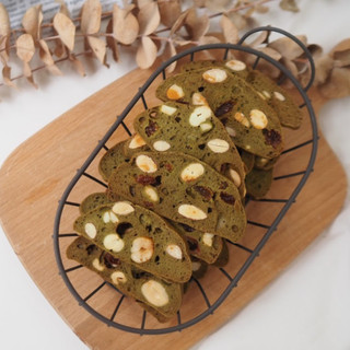 Bánh Biscotti Nguyên Cám Matcha Không Đường, Bánh Ngũ Cốc Ăn Kiêng Dinh Dưỡng Eatclean - LANHFOODS