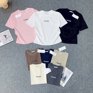  Áo baby tee trơn chữ YOOCHII chất Borip L1 Co Dãn 4 Chiều - Dư Tú Lệ Shop 