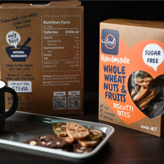 Bánh Biscotti Nguyên Cám Vị Chocolate Không Đường, Bánh Ngũ Cốc Ăn Kiêng Dinh Dưỡng - LANHFOODS