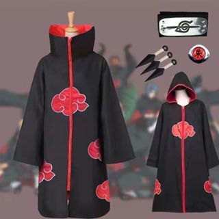  Tổ Chức Akatsuki Và Gia Tộc Sasuke Mũi Unisex Áo Choàng Đen Halloween Trang Phục Hóa Trang Mũi Vòng Đầu Mặt Dây Chuyền 