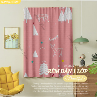 Rèm dán cửa sổ, rèm dán tường phòng trọ 1 LỚP Blinds Home tiện lợi KHÔNG KHOAN ĐỤC che sáng hiệu quả