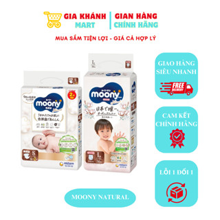 MOONY Trắng Tã/Bỉm Cho Bé Nhật Bản NHẬP KHẨU CHÍNH NGẠCH Natural/ Cộng miếng [TẶNG MIẾNG NGẪU NHIÊN]