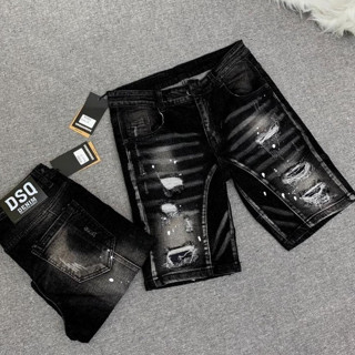 Quần short nam jean ĐEN vệt rách bản 2024, vải jean co giãn, thoải mái vận động, tôn dáng, giá tốt