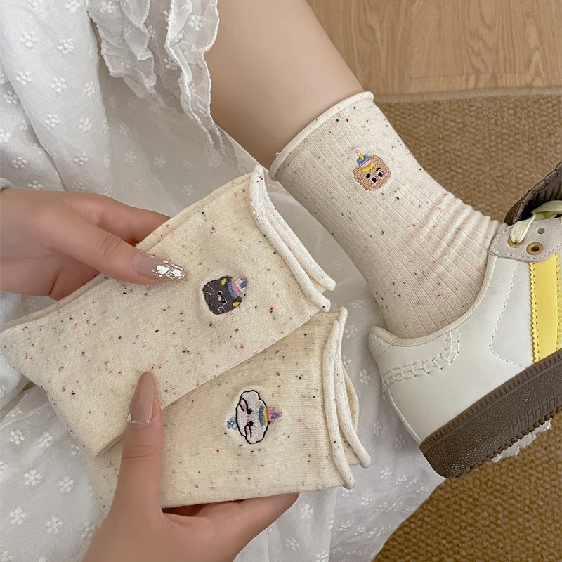 Tất nữ cổ cao phong cách vintage Hàn Quốc họa tiết cute | BigBuy360 - bigbuy360.vn