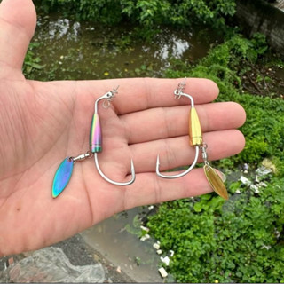 Lưỡi Móc Mồi Mềm AR15 Chì Đồng - Chì Mạ Titan, Thép Trắng Không Gỉ- Lưỡi Câu Lure, Lưỡi Câu Cá Lóc, Cá Chẽm Đồ Câu Tuấn