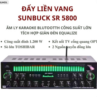  Âm ly karaoke Gunssi - Sunbuck SR 5800 Đẩy liền vang đẩy công suất amply 7.1 Bảo hành 12 tháng 