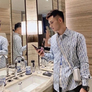 Áo Sơ Mi Nam DIOR Họa Tiết Monogram Họa Tiết Chất Liệu Dày Dặn Cao Cấp Không Nhăn, Áo Sơ Mi DIOR Cao Cấp Hotrend 2024