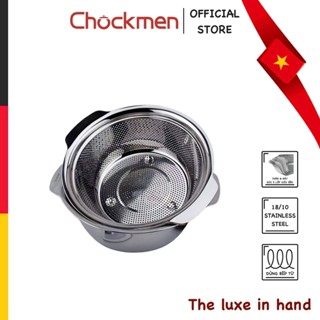 Set Rổ Chậu KINSGEM by CHOCKMEN Inox304 size 23-25-27-29-31cm Rổ Vo Gạo Rửa Rau Chậu Rửa Trộn Salad