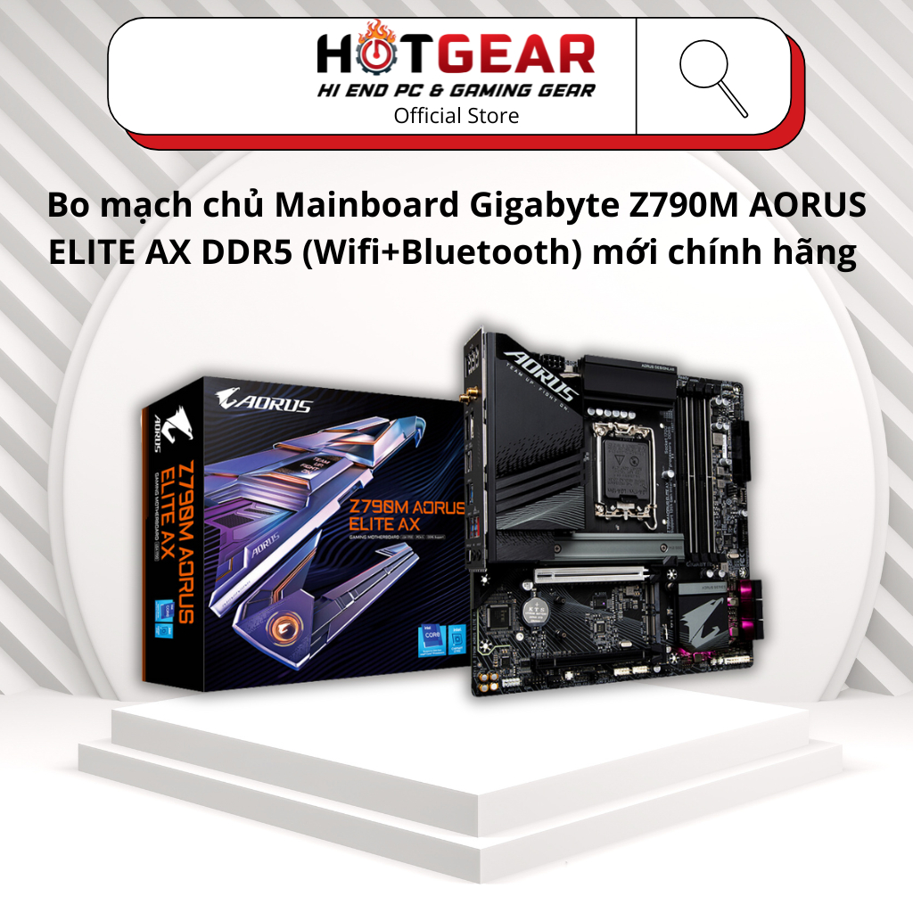 Bo mạch chủ Mainboard Gigabyte Z790M AORUS ELITE AX DDR5 (Wifi+Bluetooth) mới chính hãng bh 36T