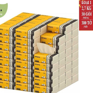 Free ship - 1 thùng 30 gói giấy ăn gấu trúc giấy 3 lớp dai mịn - chuẩn hàng loại 1