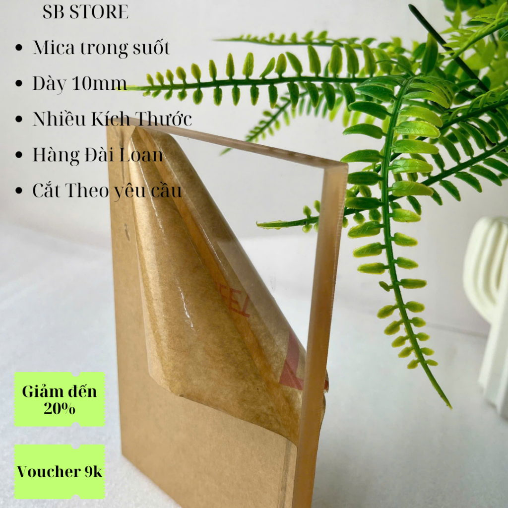 Tấm Mica Dày 10mm Trong Suốt Nhiều Kích Thước Khổ A3,A4,A5, Nhựa Mica, Mêca, Mika Cắt Theo Yêu Cầu Làm Hộp, Mô Hình