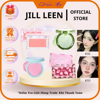 Jill leen Phấn Má Hồng Màu Đào Đào Ngọc Trai Mờ Lấp Lánh Không Thấm Nước Làm Sáng Tông Màu Da má hồng kem
