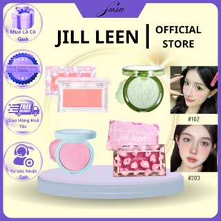 Jill leen Phấn Má Hồng Màu Đào Đào Ngọc Trai Mờ Lấp Lánh Không Thấm Nước Làm Sáng Tông Màu Da má hồng kem