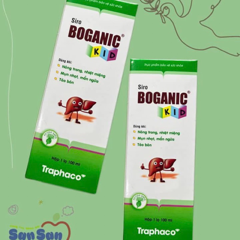 Siro Mát Gan Cho Bé BOGANIC KID Traphaco Giúp Thanh Nhiệt, Thải Độc Gan, Giảm Dị Ứng - 1 Lọ 100ml