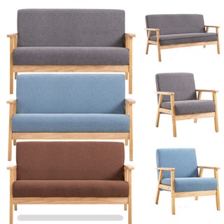  Ghế sofa đệm nỉ chân gỗ thông 1m55 decor phòng khách đẹp - Ghế sofa phòng khách hiện đại Ghế văn ngồi chờ tiếp khách 