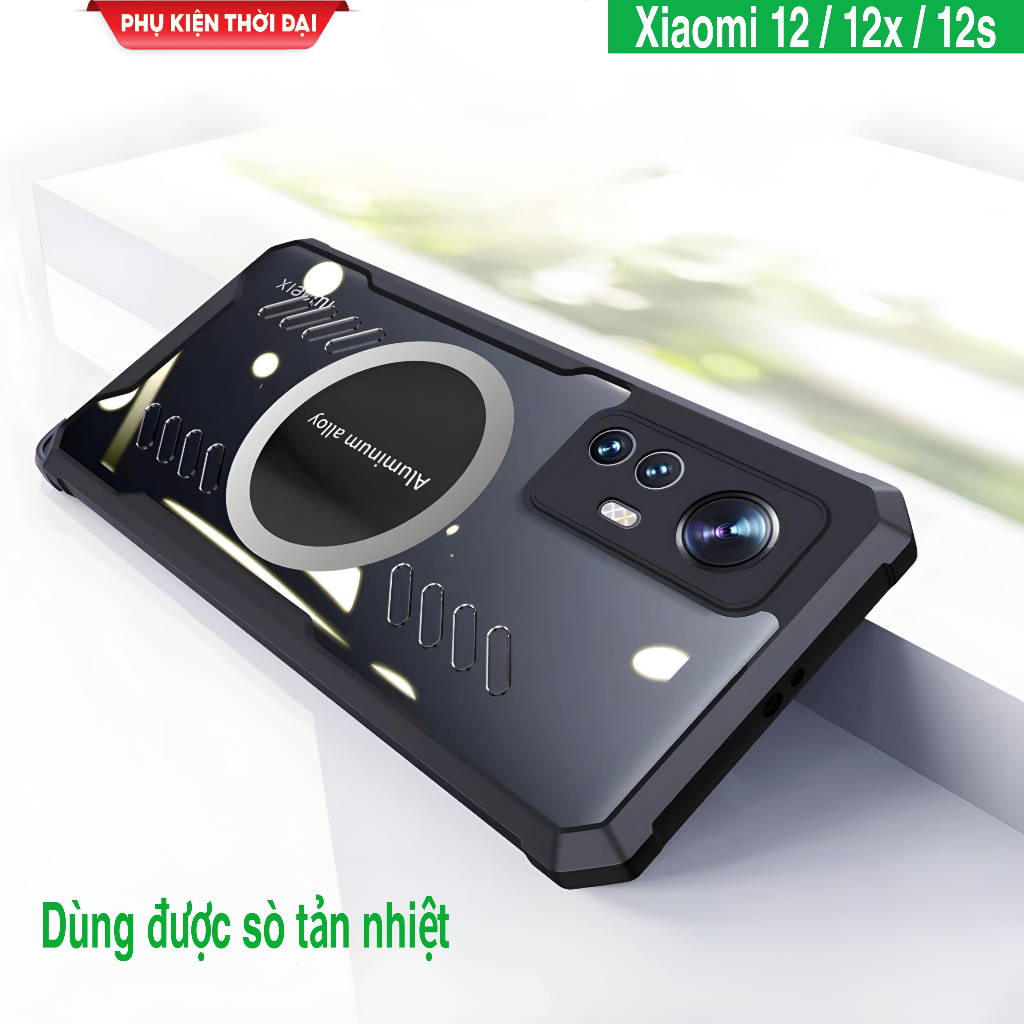 Ốp lưng Xiaomi 12 / 12x / 12s / Xiaomi 13 / 14 / 15 thoát khí dùng sò tản nhiệt sò lạnh chống sốc lư