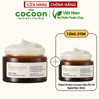 Thạch Bí Đao cocoon (kem dưỡng ẩm) cấp ẩm và ngừa mụn 30ml - Special Deal