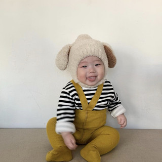 Mũ Tai Thỏ Chất Lông Cừu Mềm Ấm cho bé 6m - 3 tuổi