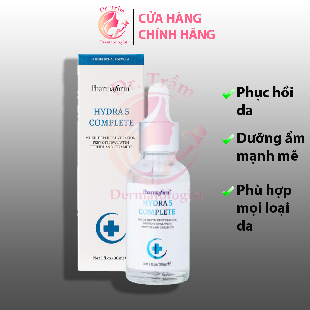 Pharmaform Hydra 5 Complete Serum - Tinh chất bổ sung vitamin B5 giúp da căng mịn