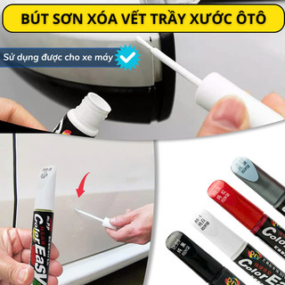  Bút xóa vết xước dăm xe ô tô bút sơn che mờ vết sướt sơn xe máy xe hơi đỏ trắng đen xám sơn vết trầy xe 