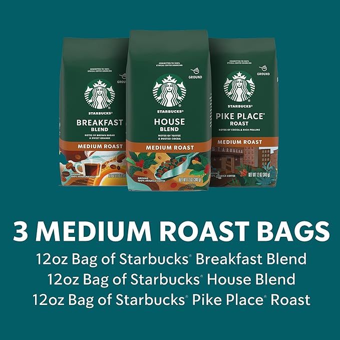 Cà Phê Starbucks Rang Xay Sẵn 100% Arabica Starbucks Medium Roast Ground Coffee 340g