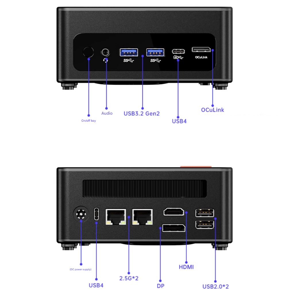 Mini PC AooStar GEM 12 Pro Max/Plus/+Pro R7 8845HS 8745HS GEM12 DDR5 Màn LCD Oculink AMD Radeon 780M | BigBuy360 - bigbuy360.vn