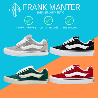 [Best Quality] Giày Vans Knu Skool Đủ Phối Màu. Giày Vans Knu Màu Đỏ Đen Nam Nữ Full Box