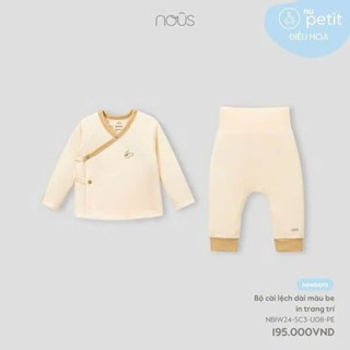 NOUS -Bộ cài lệch Newborn cho bé sơ sinh chất liệu mềm mại,êm ái cho bé (0-9M)