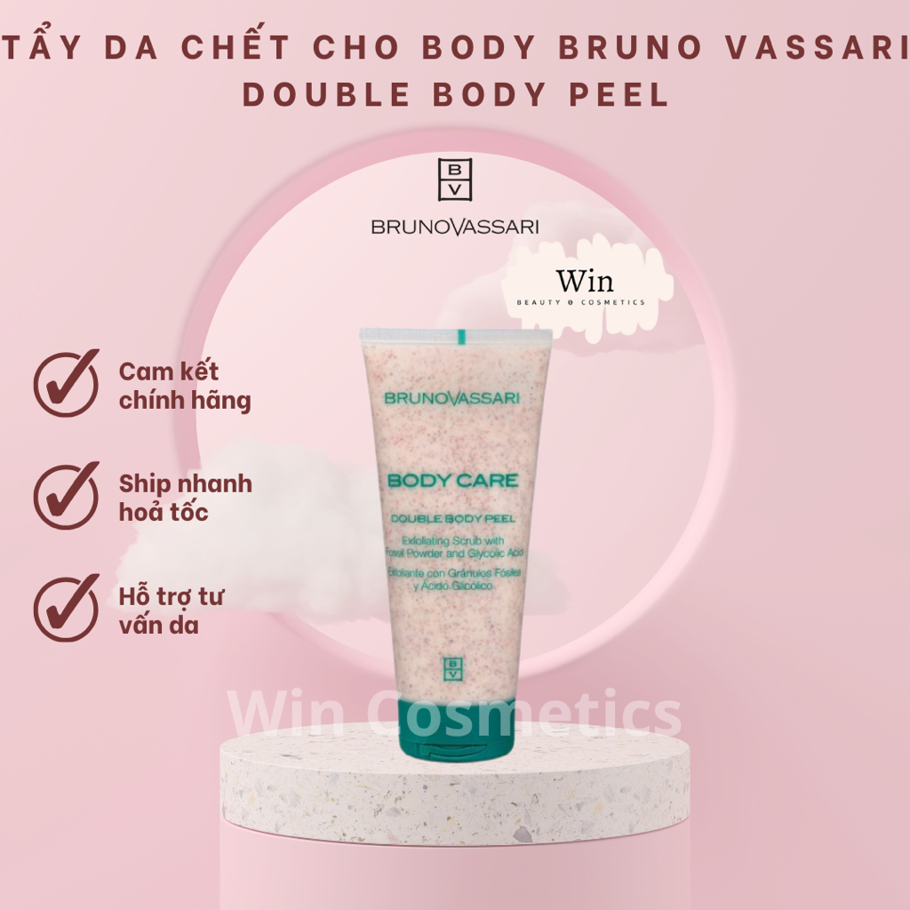 [Hàng Cty] Tẩy Da Chết Cho Body Bruno Vassari DOUBLE BODY PEEL - Wincosmetics