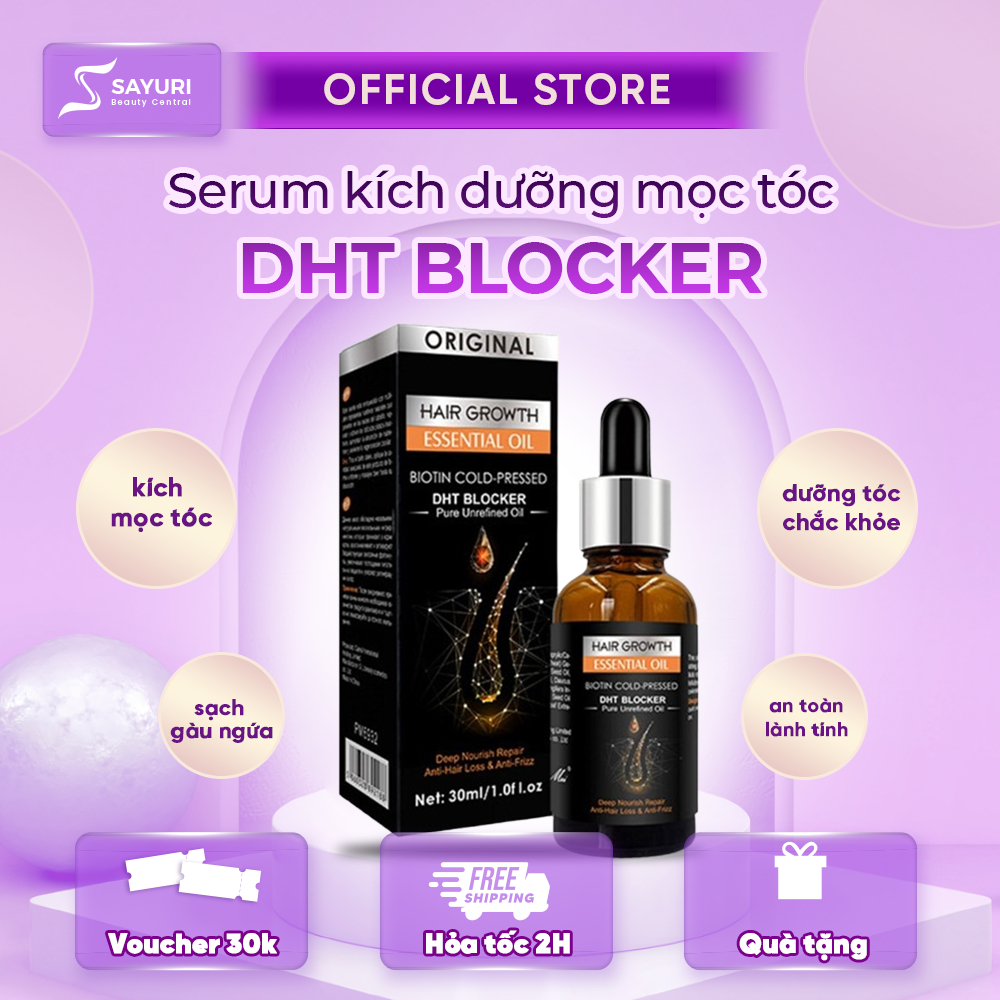 Serum Dưỡng Mọc Tóc DHT BLOCKER - Serum DHT ORIGINAL Kích Mọc Tóc Đen Dày, Bóng Khỏe, Giảm Gãy Rụng