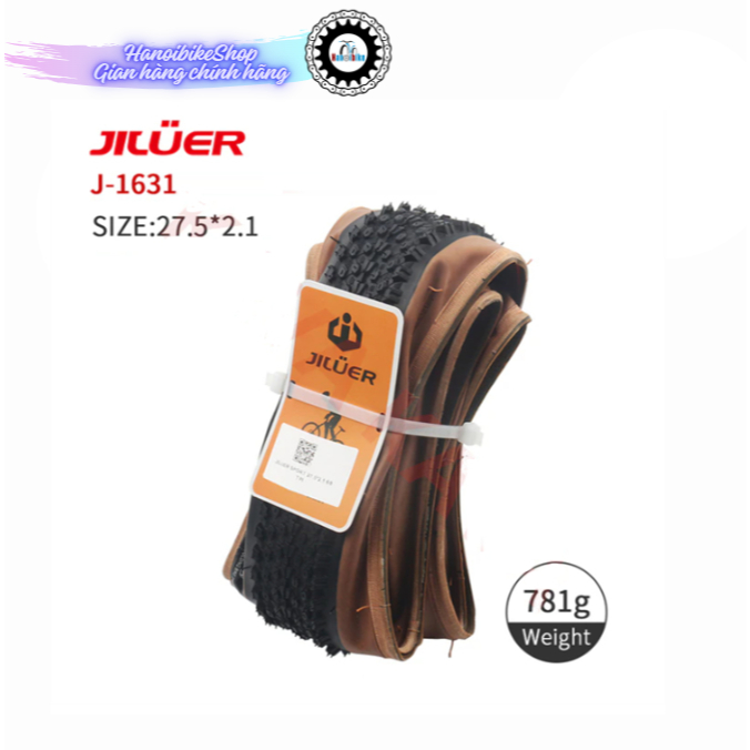 Lốp xe đạp thể thao MTB Jiluer loại gấp có gai cho bánh 27.5