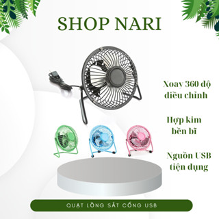 Quạt mini quạt lồng sắt usb quạt cầm tay để bàn làm việc văn phòng thoáng mát