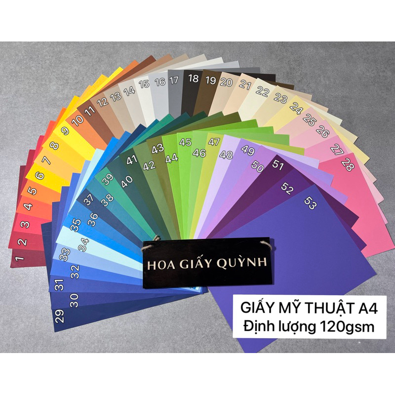 SET 50 tờ giấy mỹ thuật A4 120gsm