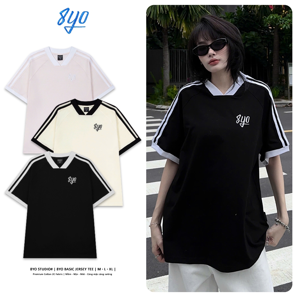 Áo Thun Thêu 8YO BASIC JERSEY Tee Cotton Mềm Mịn Mát - Áo Phông Local Brand Unisex Nam Nữ Form Rộng | BigBuy360 - bigbuy360.vn