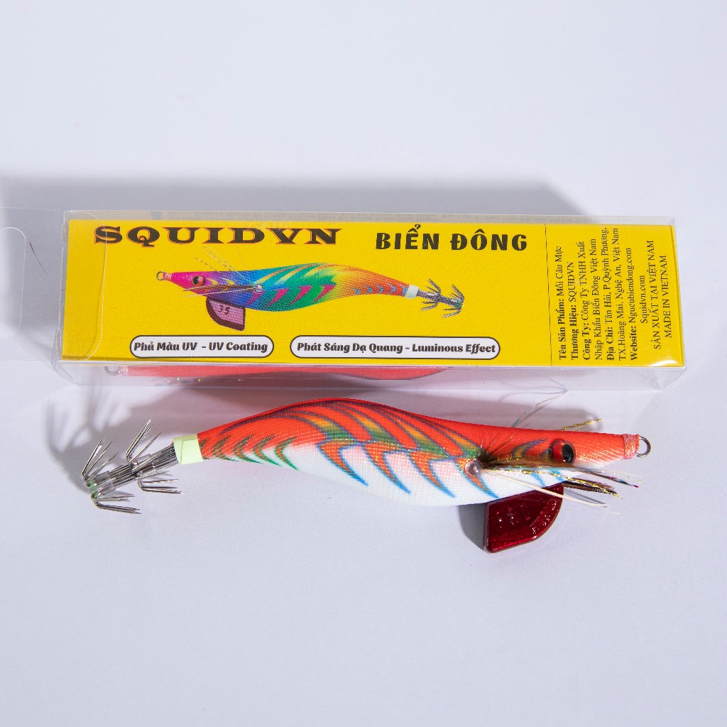 Mồi Câu Mực SQUIDVN Phát Sáng Dạ Quang Size 2.0 Size 2.5 Size 2.7 Size 3.0 Size 3.5