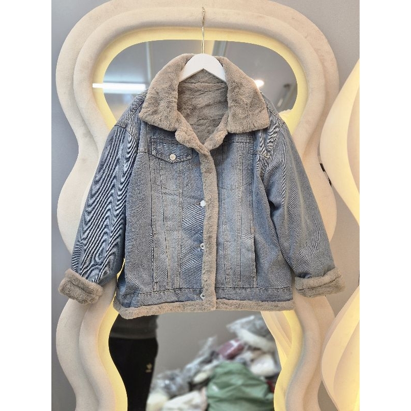 Áo Khoác Bò Nữ Lót Lông, Áo Jacket Nữ Denim Trần Lông HighQuality