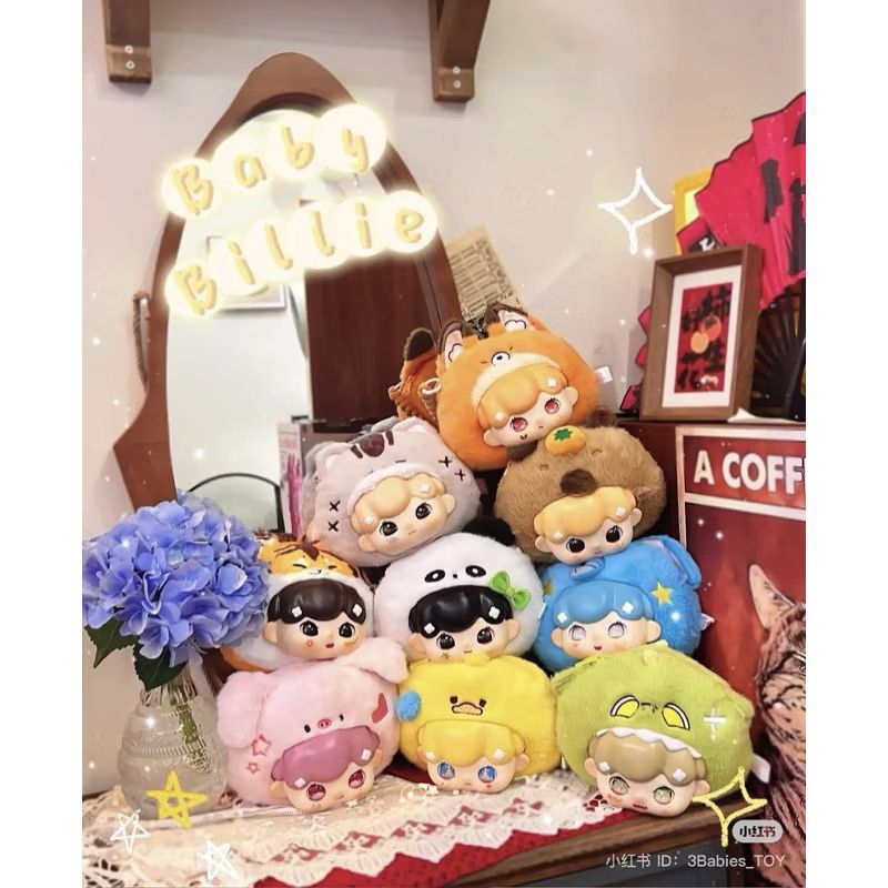 (Đã mở check thẻ) Blindbox Túi bông Baby Billie head bag