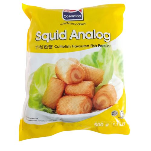 Chả mực cuộn Malaysia Squid Analog 500g