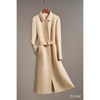 D.CHIC Áo khoác dáng dài cổ bẻ kèm đai MS: 980302