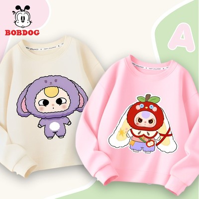 Sweater bé gái BOBDOG in hình Baby Three cute, áo thu đông chất liệu cotton da cá mềm mịn cho bé