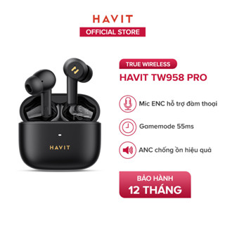 Tai Nghe True Wireless HAVIT TW958 Pro, Bluetooth 5.3, 2 Mic ENC+ ANC Nghe Đến 32H - Hàng Chính Hãng